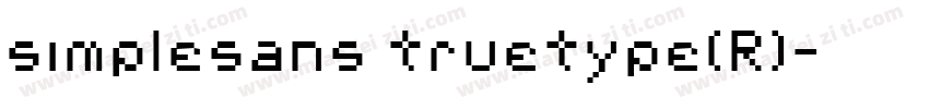 simplesans truetype(R)字体转换